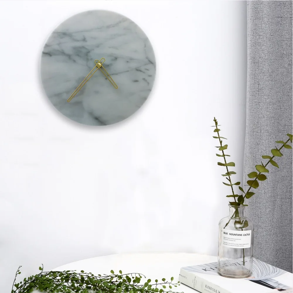 Современные короткие настенные часы DIY Короткие классические деревянные акриловые часы Современные европейские деревянные зернистые стильные круглые бесшумные часы для гостиной спальни