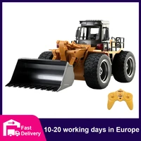 rc car alloy huina 118 bulldozer tractor model engineering cars excavator 2 4g radio controlled truck toys for boys kids gifts