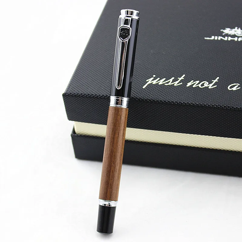 Ручка роллер Jinhao Rosewood с чернилами деревянная баррель винтажная ручка для письма