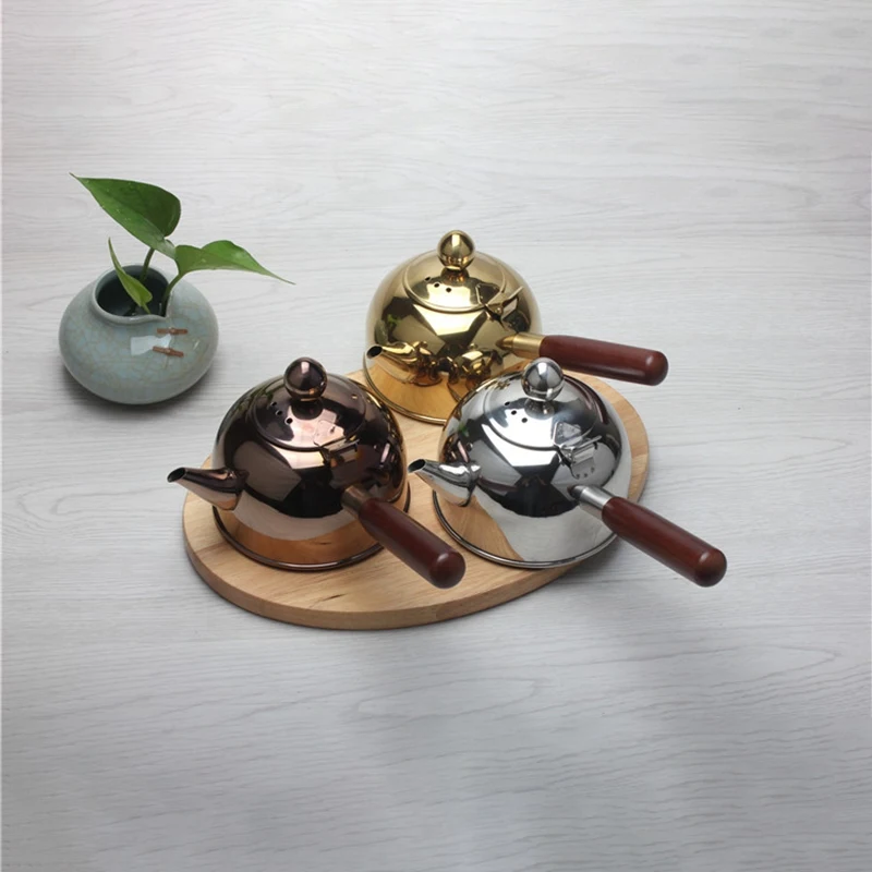 500 мл чайник с одной ручкой индукционный тудок маленький для кофе молока чая 304 из