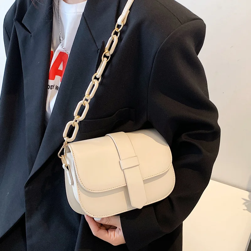 

North bag and cross bag 2021 new fashion chain saddle bag single shoulder underarm bag diagonal span