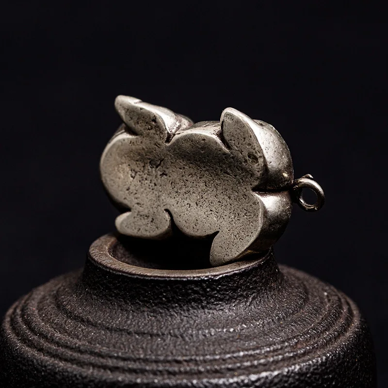 Винтажный белый латунный милый брелок на ключи в форме поросенка кольцо подвеска