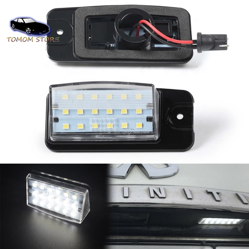

Светодиодные лампы для номерного знака Infiniti Q45 EX25 EX35 EX37 FX35 FX37 FX50 QX50 QX70 белые без ошибок 2 шт.
