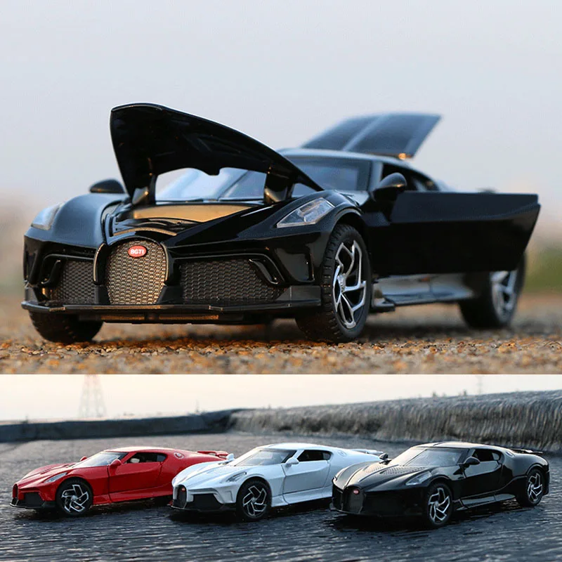 1:32 Bugatti La Voiture Noire Литой Сплав модель автомобиля Global Limited Edition коллекционные