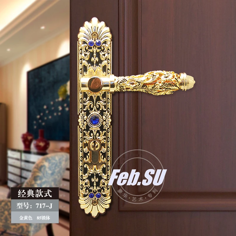 Позолоченный итальянский Флюоресцентный замок|handle door|door handles doorslock door handle |