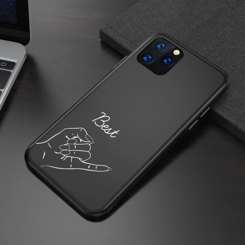 Lovebay Пары Любовь Сердце Простой чехол для телефона для iPhone 11 Pro Max X XS XR Xs Max 6 6s 7 8 Plus Мягкий ТПУ силиконовый чехол - Цвет: AC9848