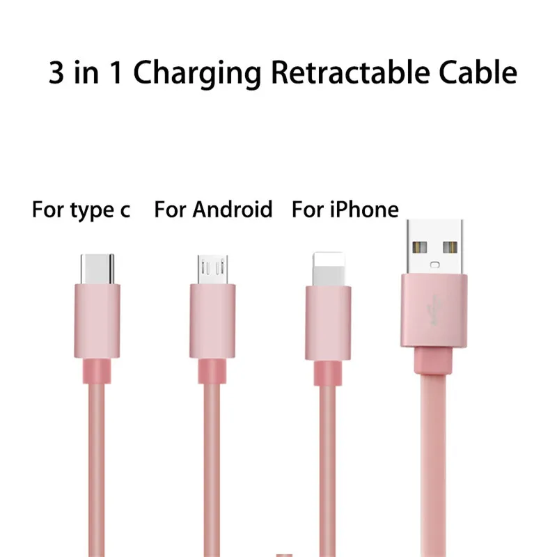 3 в 1 USB кабель для зарядки и передачи данных|Кабели данных| |