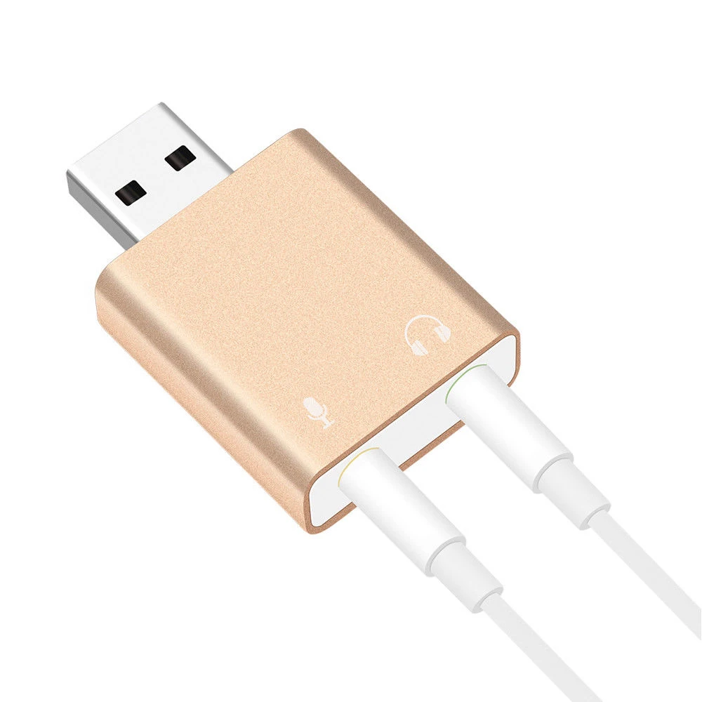 YA1380 Внешний USB 7,1 адаптер звуковой карты USB аудио карта 3D стерео джек 3,5 мм ухо микрофона карта для интернет-ощущений прямая трансляция - Цвет: YA1380