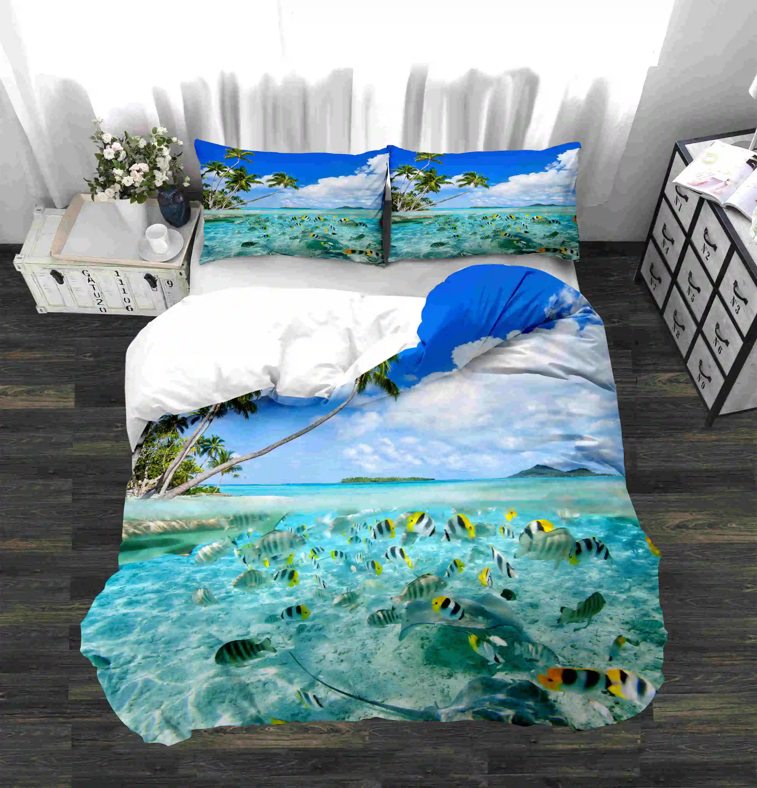 

Black Bohemian Mandala Printed Duvet Cover Set Bedding Sets With Pillow Case Luxury Microfiber Home Textiles