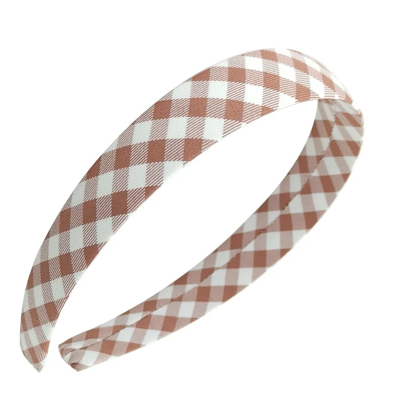 

Модная длинная и широкая повязка на голову в Корейском стиле ретро простые аксессуары для волос в клетку