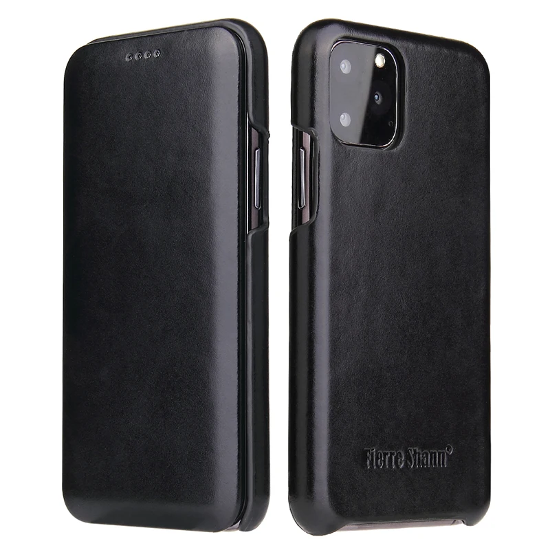 

For iPhone11 Retro Cowhide Genuine Leather Case iPhone11 Pro Flip Business Phone Case Magnetic Smart Cover for iPhone 11 Pro Max