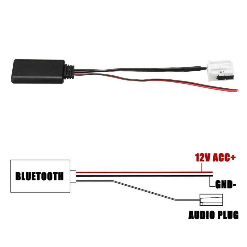 Подключения к разъему Aux Bluetooth адаптер 1 шт. 12 штифтов для BMW E60 2004 2010 Модуль Замена
