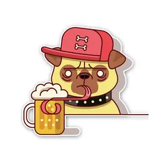 Интересные A Beer питьевой щенок автомобиля Стикеры аксессуары KK