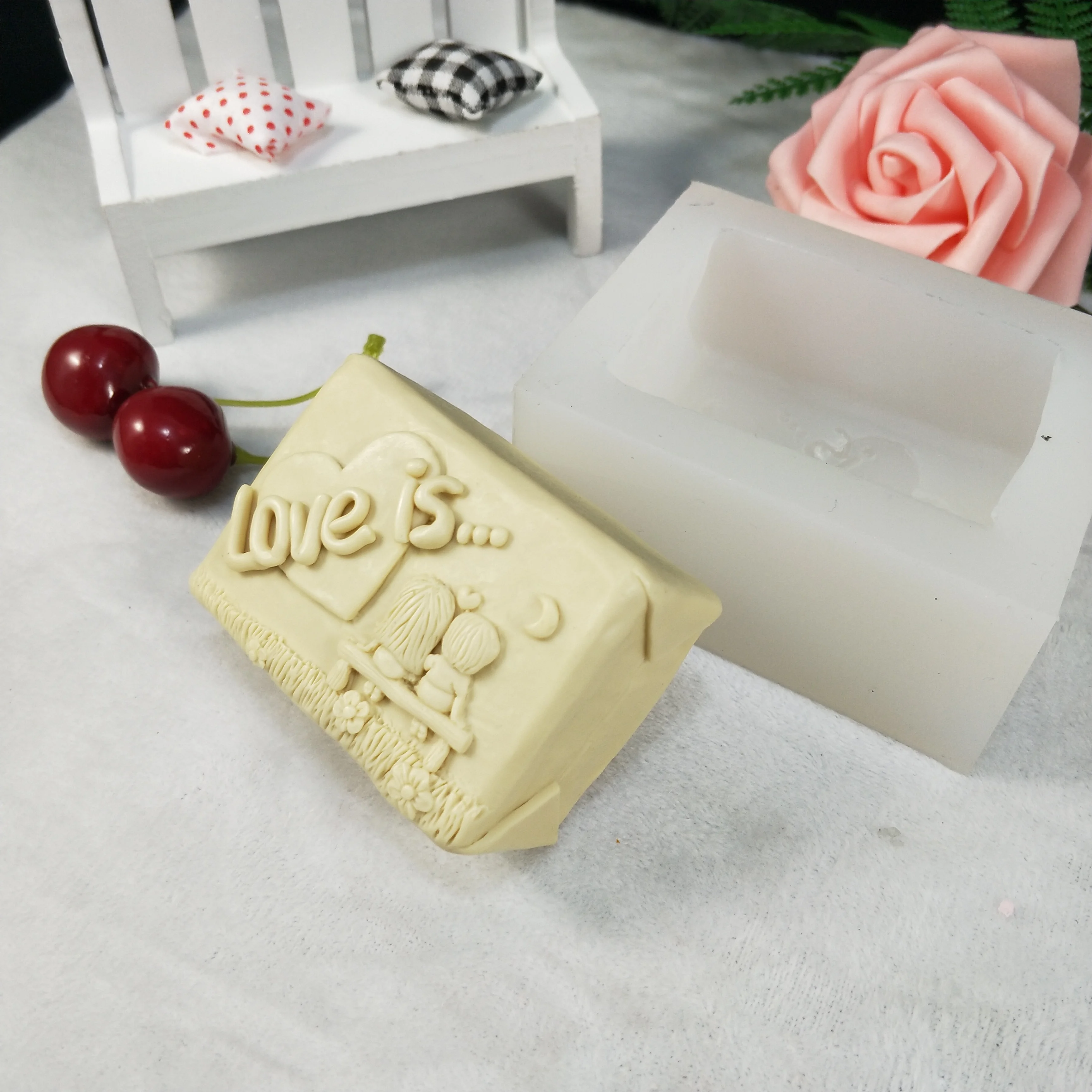 Форма QT0258 PRZY силиконовые парные формы для мыла гипсовая форма шоколада свечи