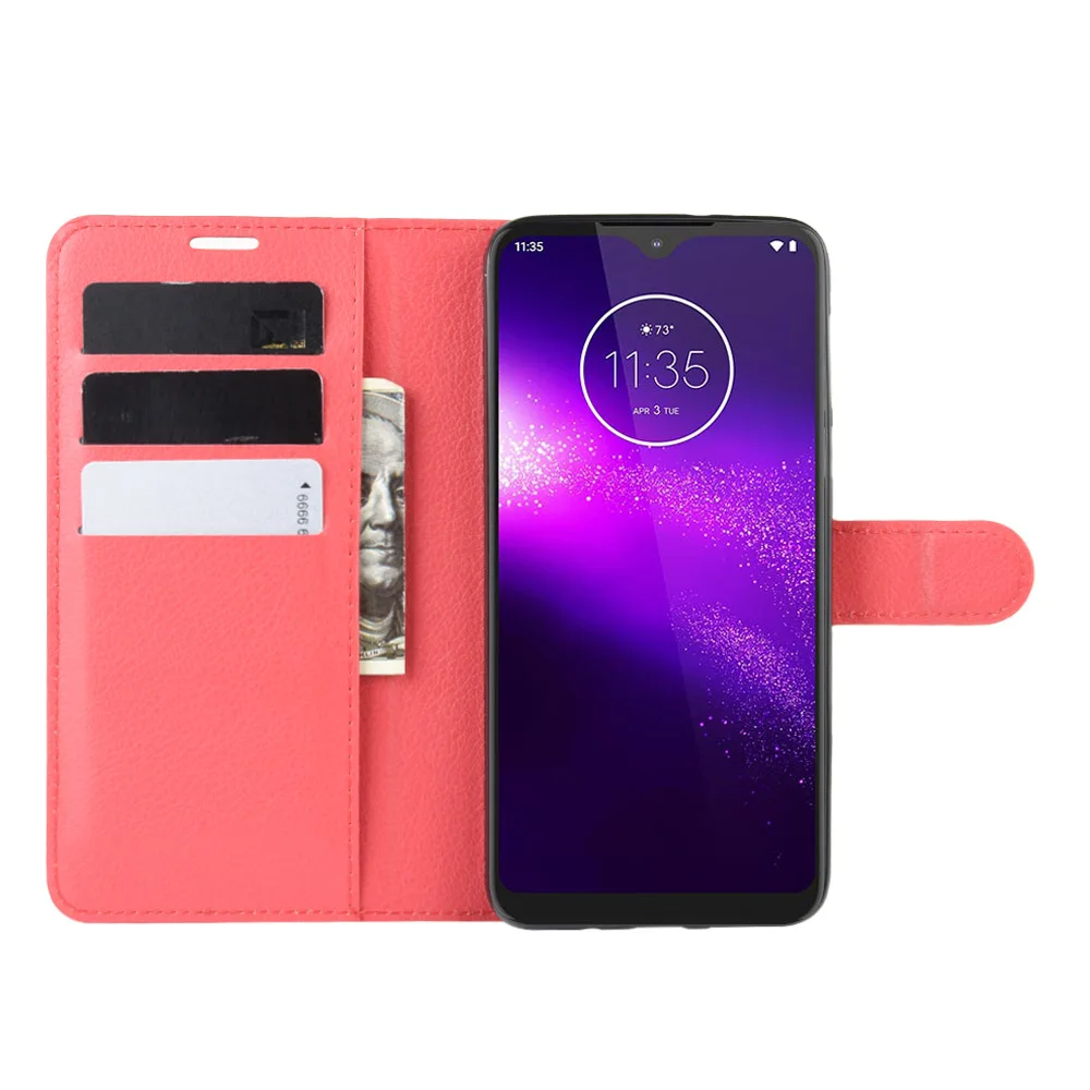 Чехол для Motorola Moto One Macro мягкий силиконовый чехол книжка с подставкой кожаный