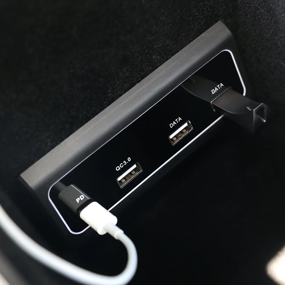 

USB-разветвитель Tesla Model 3 Y, аксессуары для 2021 Tesla Model3/Y, док-станция, быстрое зарядное устройство, Прямая поставка