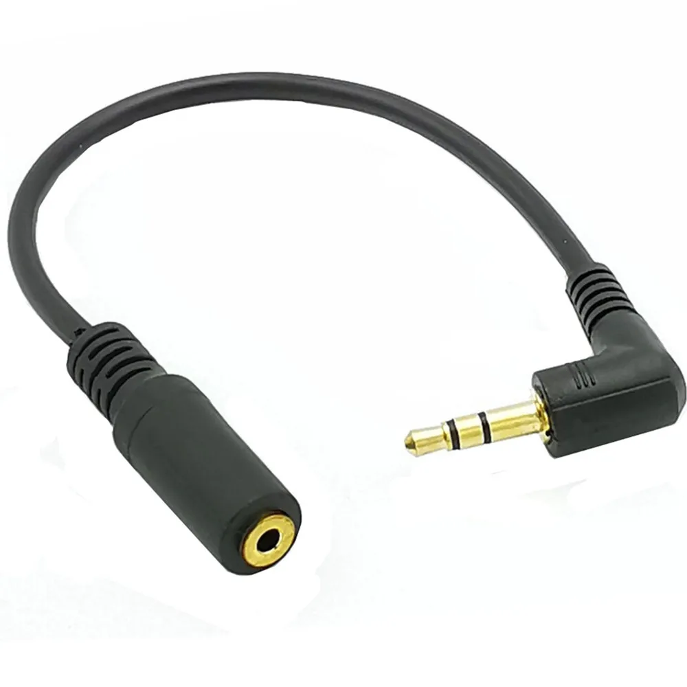 ERE Gold Plated 2.5mm 3Pole Male to 1/8 inch 3.5mm Female Stereo Audio Jack Adapter Cable 90 Degree Right Angle Connector | Электроника