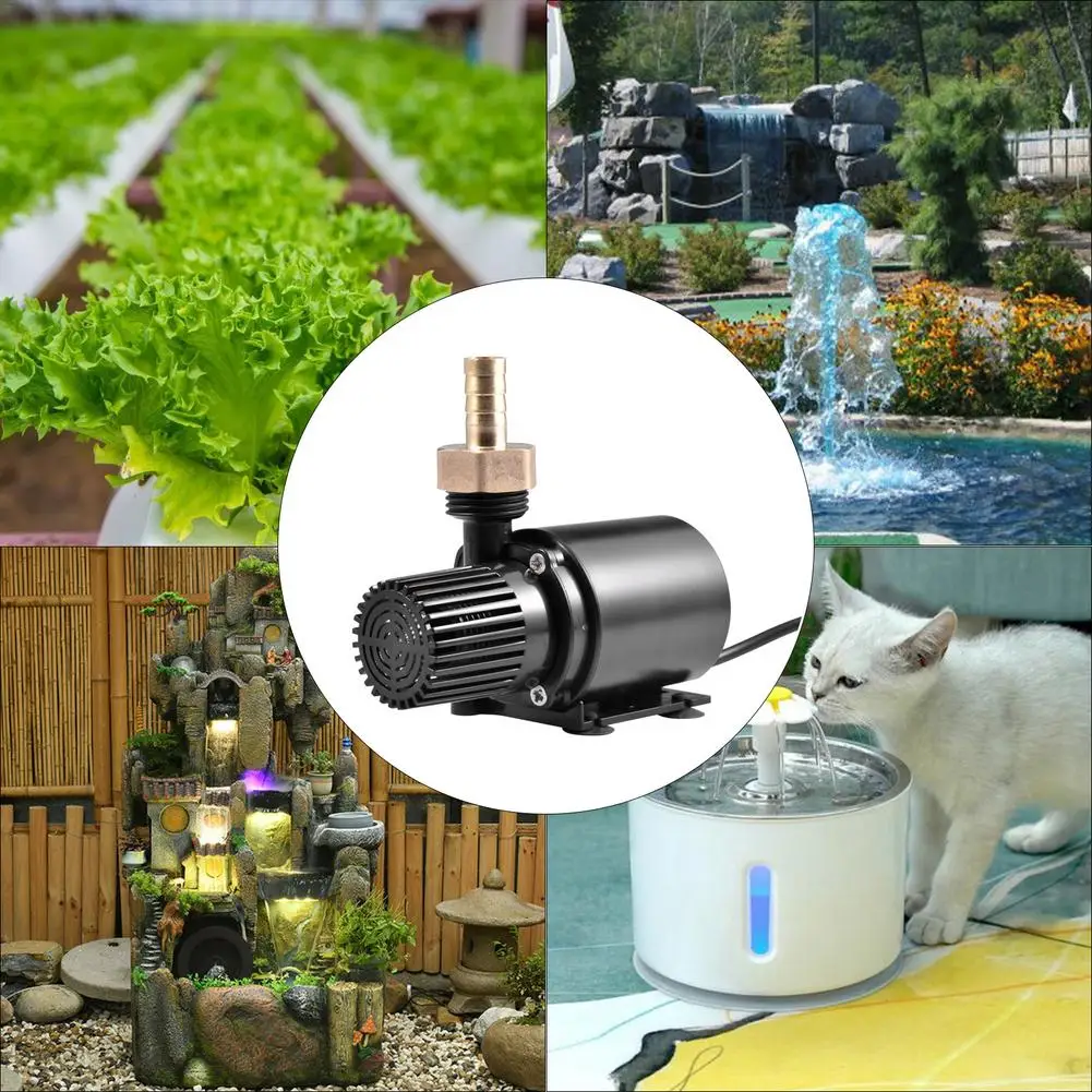 Водяной насос с низким уровнем шума 500 л/ч 12 В постоянного тока 3 м водостойкий