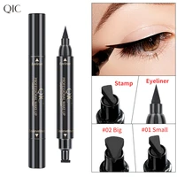 4d 2 in 1 winged stamp liquid eyeliner pencil eyes makeup waterproof fast dry lasting cosmetics black stamps seal eyeliner pen