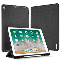 dux ducis tablet leather case for ipad pro 12 9 2017 case smart sleep wake domo trifold protective case with pencil holder