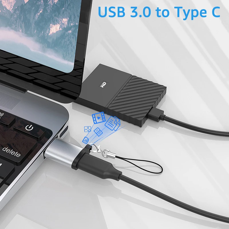 Адаптер Untoom USB Type C OTG переходник с 3 0 папа на мама адаптер для iPhone 12 Macbook ноутбука