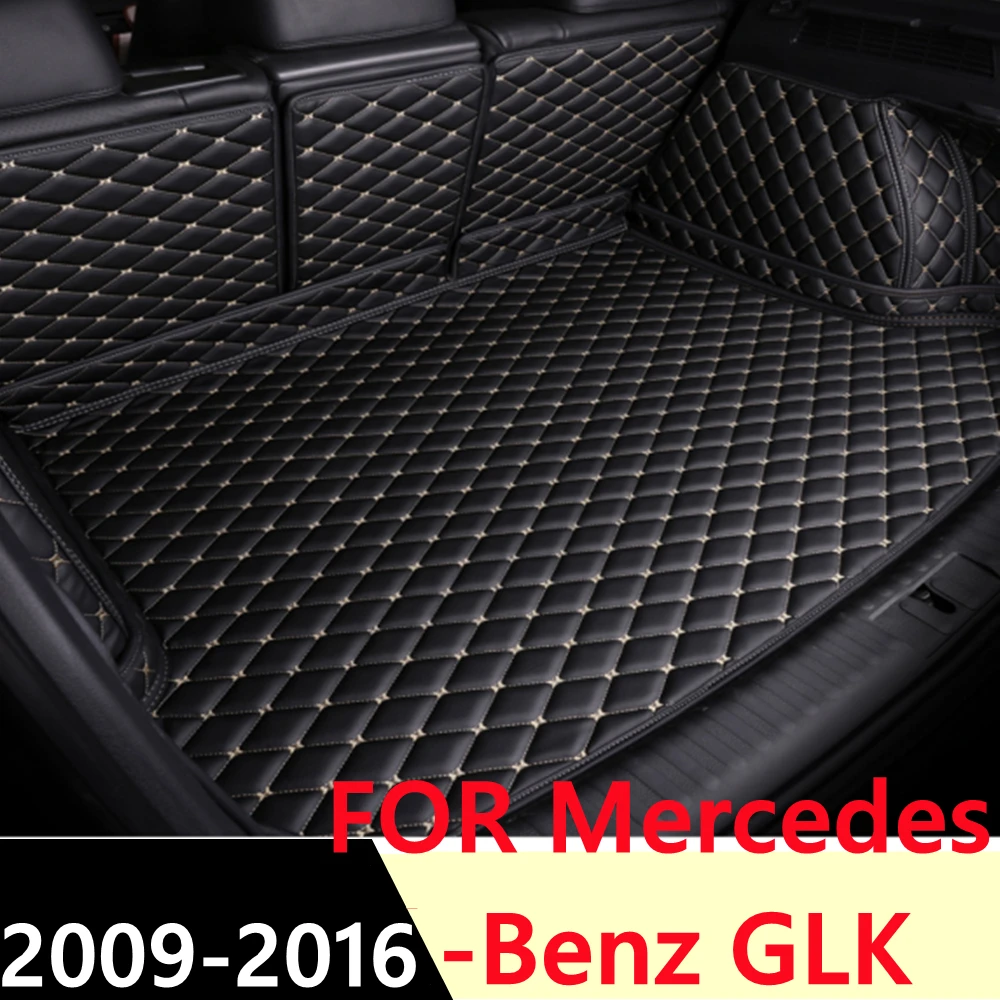 

SJ Custom Fit Full Set Waterproof Car Trunk Mat AUTO Tail Boot Tray Liner Cargo Rear Pad Cover For Mercedes-Benz GLK 2009-2016