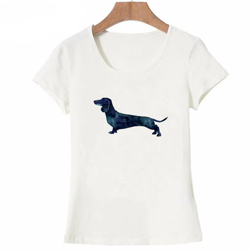 

Cute dachshund tattoo Printed T-Shirt Summer Fashion Women T Shirt Harajuku dog design Tops hipster lady Tee