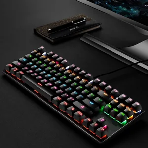 gaming mechanical keyboard 87key keyboard anti ghosting rgb mix backlit led usb for gamer pc laptop teclado mecanico gamer free global shipping
