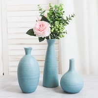 modern blue vases for flowers ceramic table vase filler decoration home kitchen living room accessories dining table planter pot