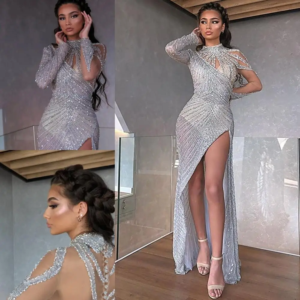 Арабские женские вечерние платья футляр с блестками|Платья на выпускной| |