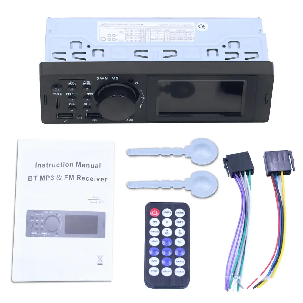 1 Din автомобильный стерео MP3 музыкальный плеер fm радио Bluetooth 4 0 Поддержка TF карты AUX