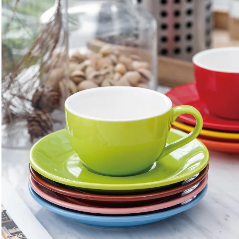 Чашка для кофе капучино утолщенная серия кофейная кружка цвет макарон эспрессо