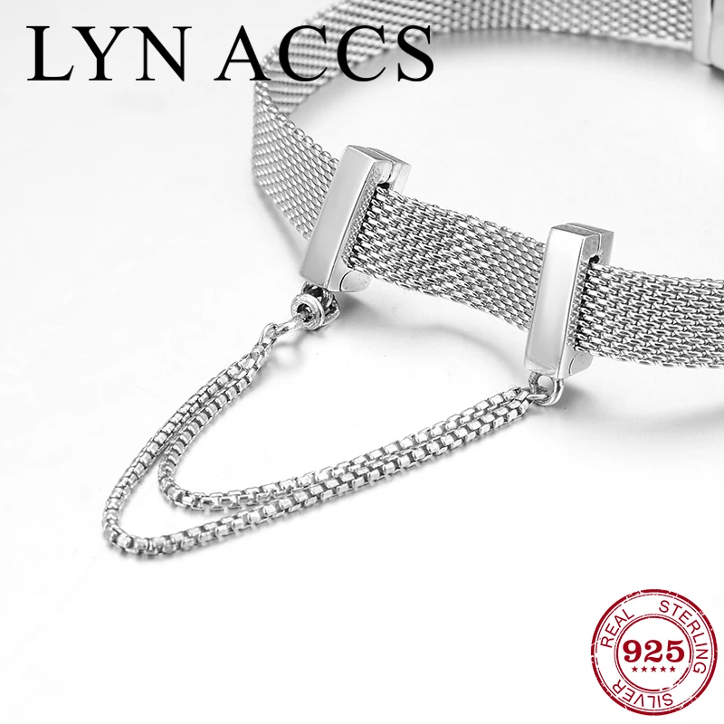 Новинка 2019 Модный Ювелирный Браслет из стерлингового серебра 925 пробы с цепочкой