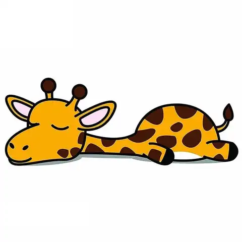 Наклейка для милых сонных ленивых жирафов, мультяшная персональная креативная наклейка s, виниловая Автомобильная наклейка, водонепроница...
