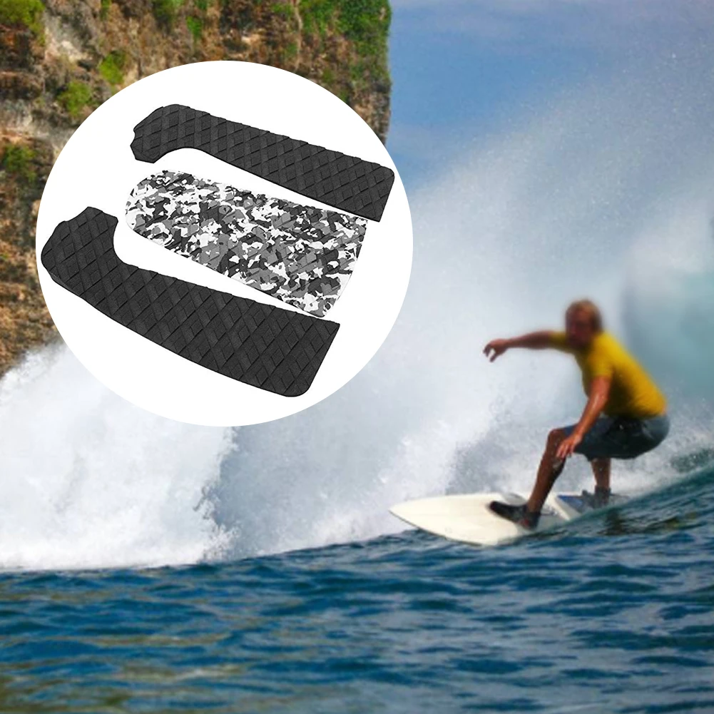 

3pcs Non Slip Sports Protection Accessories Outdoor Grip EVA Equipment Wide Use Adhesive Surfboard Tail Pad Traction Safety