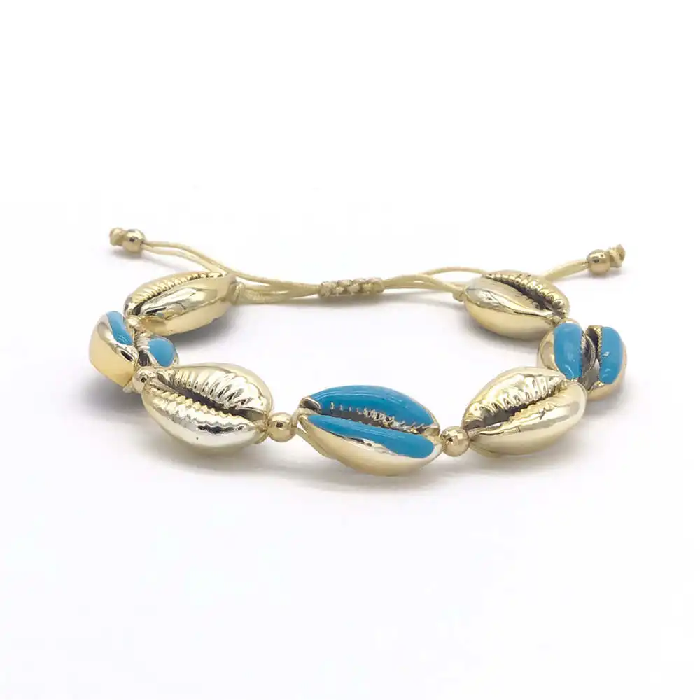 C Boho MIYUKI браслет Evil Eye Pulseras Mujer синий Boho браслеты из ракушек мексиканские ювелирные изделия Женский натуральный камень аксессуары - Окраска металла: C