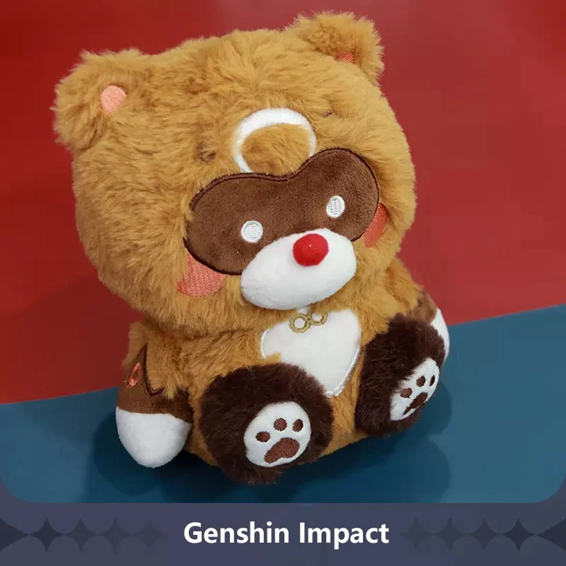 

Game Genshin Impact Xiangling Plush Doll Cartoon Caramel Crispy Rice Brown Bear Kawaii Cosplay Accessories Props