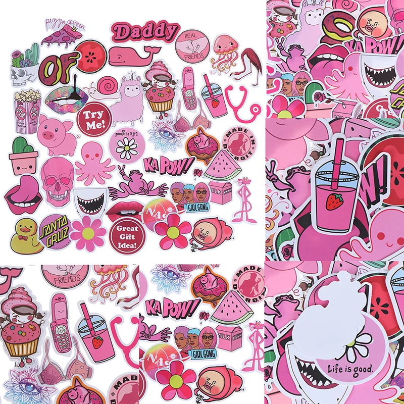 50 шт. милые розовые забавные наклейки игрушки чемодан для мотора автомобиля и