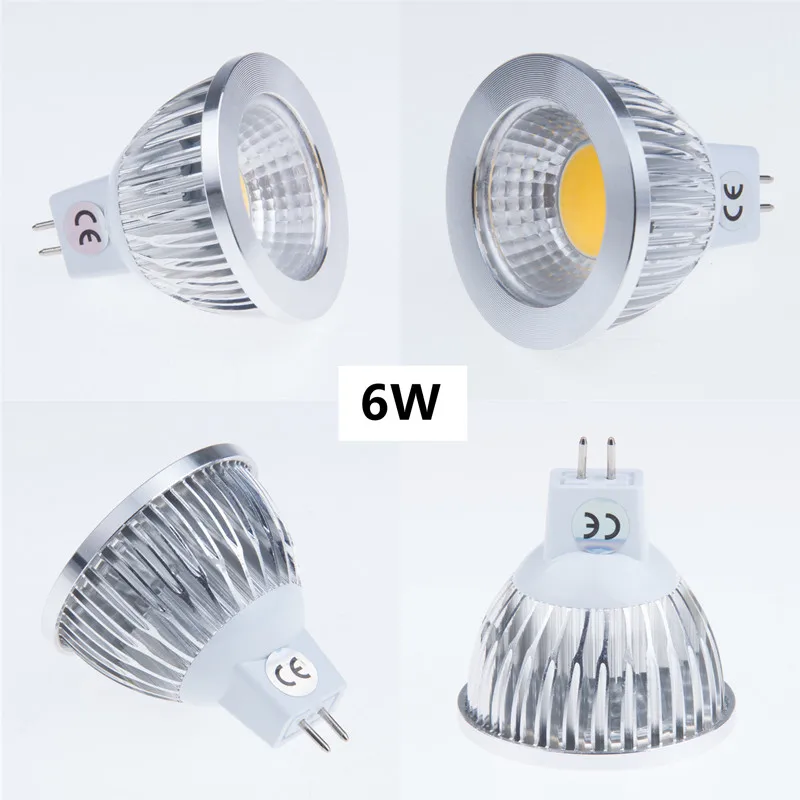 Фото 6W 9W MR16 LED COB Bulb Spotlight Lamp Cold / Natural Warm White AC/DC 12V Dimmable Лампы и освещение 6W 9W MR16 LED COB Bulb Spotlight Lamp Cold / Natural Warm White AC/DC 12V Dimmable Лампы и освещение