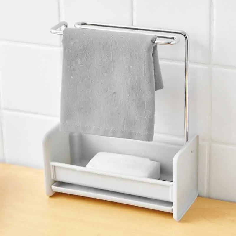 

Kitchen Dishcloth Holder for Towel Rag Hanger Sink Sponge Holder Rack Shelf for Kitchen Bathroom Dish Cloth Drain Organizer Hot
