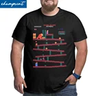 Мужские футболки Donkey Kong, аркадные игры, коллажи, винтажные Ретро топы с круглым вырезом, большие высокие футболки, размера плюс 4XL 5XL 6XL, футболки
