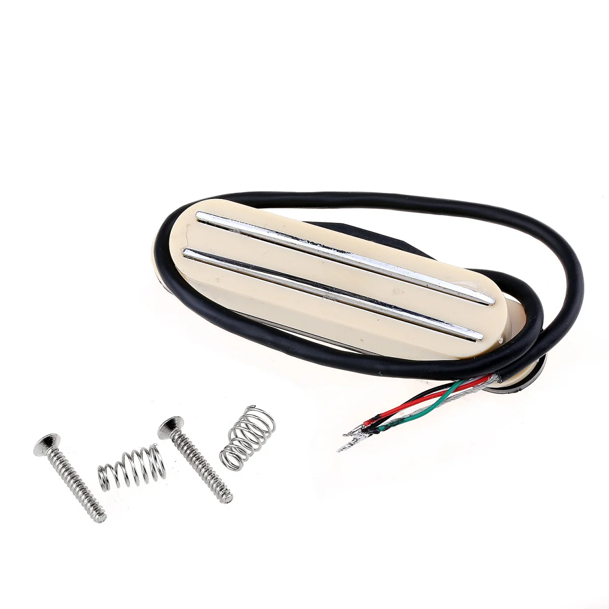 

Musiclily Dual Hot Rail High Output Guitar Single Coil Sized Humbucker Pickups for Fender Squier Strat, Cream
