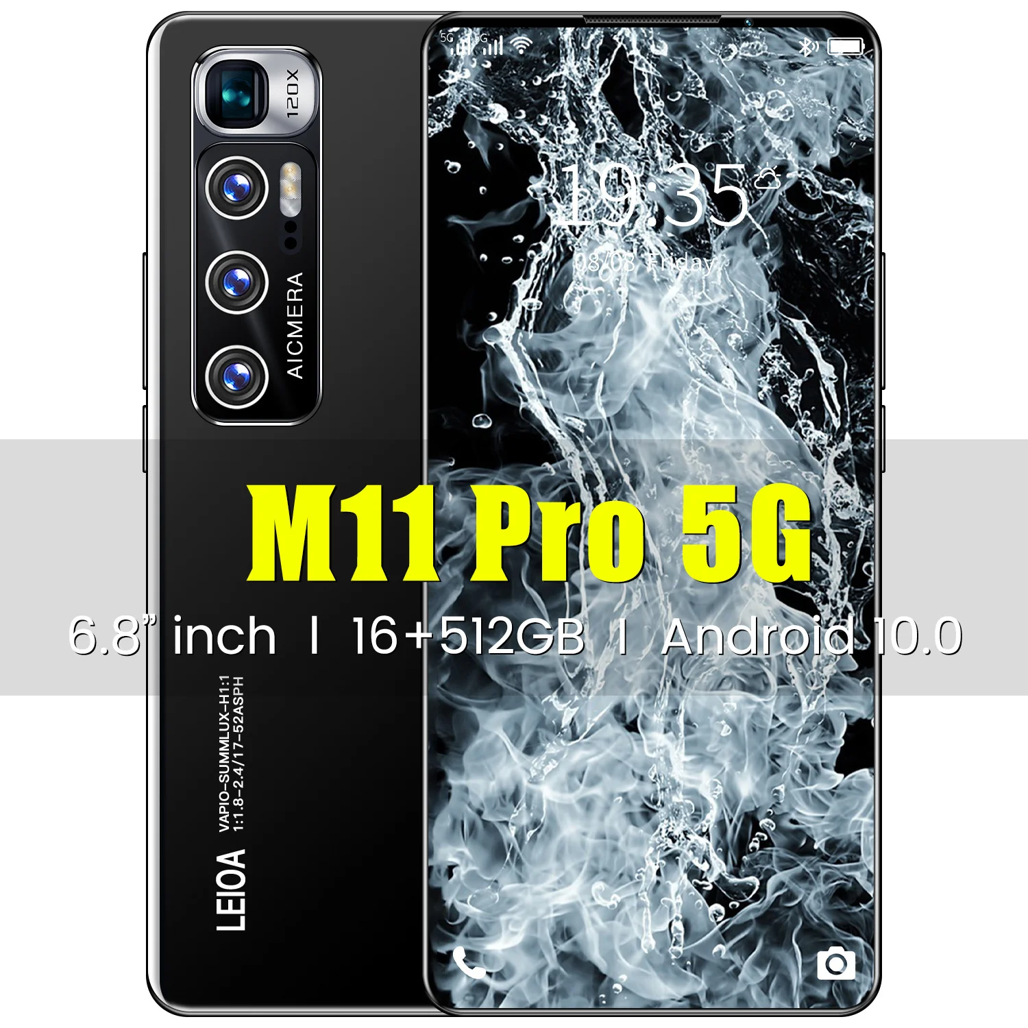 

Global M11 Pro 6.8 Inch 5600mAh 24+48MP 10 Core Fingerprint ID Mobile Phone 16+512GB 6.8 Inch Smart Phone 1440*3040 Andriod 10.0