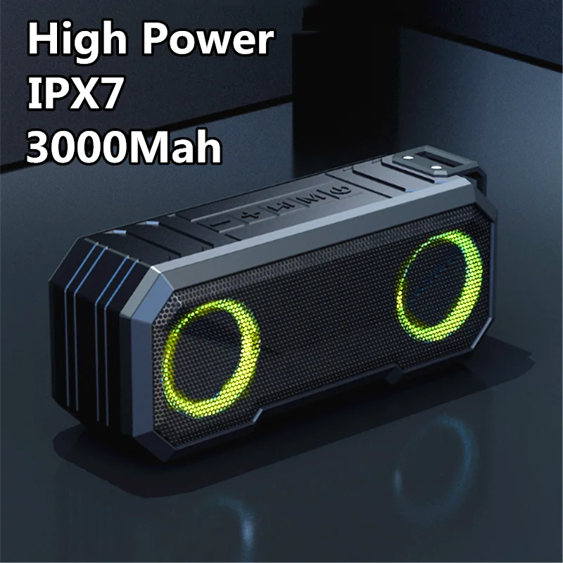 

X8 16W High Power Portable Bluetooth Speaker IPX7 Deep Bass Column TWS Stereo Subwoofer Soundbar Boombox Support TF Card AUX