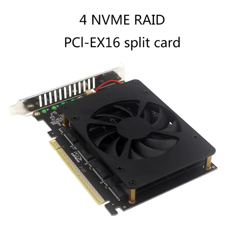 Адаптер NVME PCIe PCI-E X16 M.2 M Key SSD RAID Array адаптер материнской платы разделенная карта 4 с