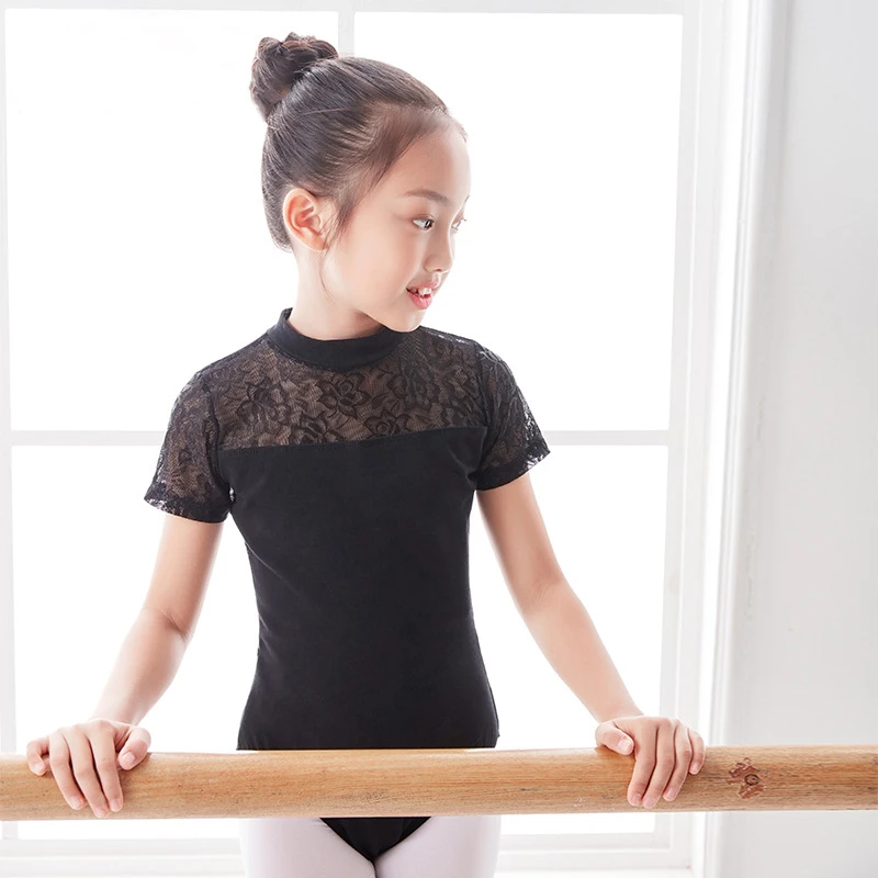 

Children's Dance clothing practice clothing performance test Chinese Dance short-sleeved ballet dress figure suit girl dance