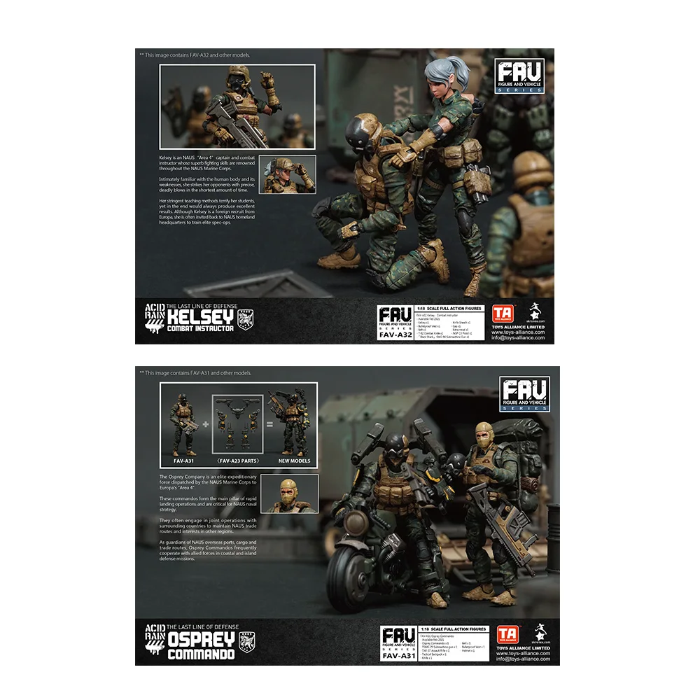 

Acid rain 3.75 inches 1:18 soldiers FAV-A31 Osprey Commando A32 fighting female instructorAction Figureals Model