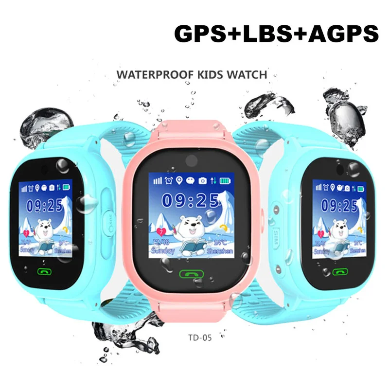 Детские Смарт часы DS05 с камерой водонепроницаемые умные IP67 экстренным вызовом LBS