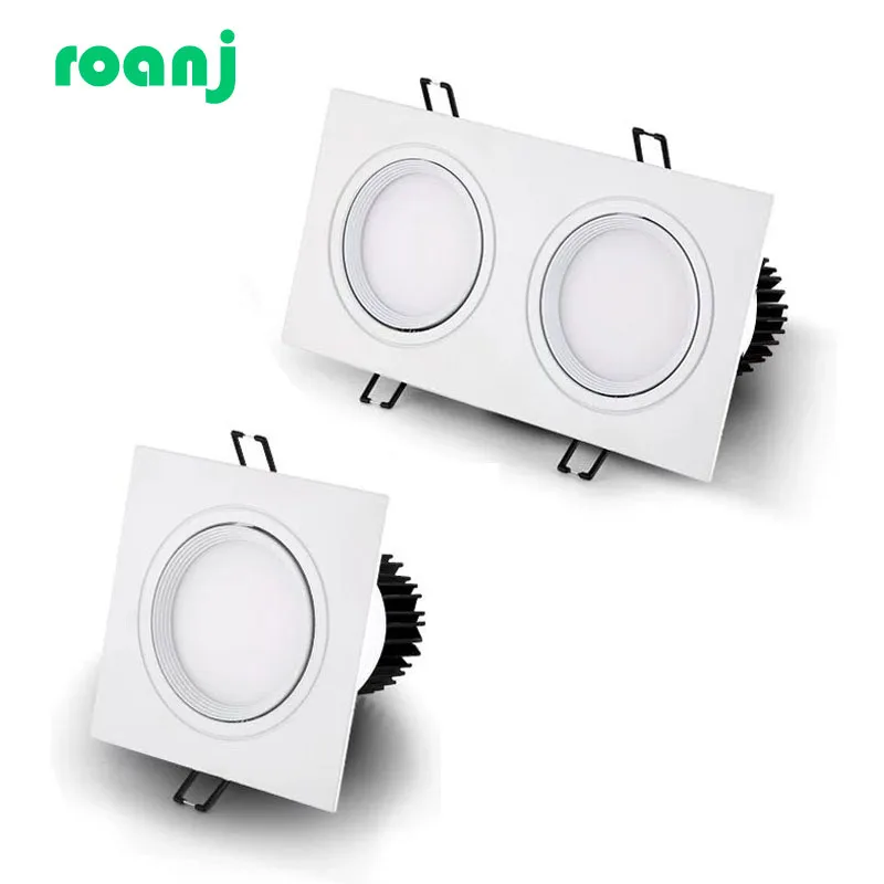 Приглушаемый белый Светодиодный точечный светильник COB потолочный 220 В