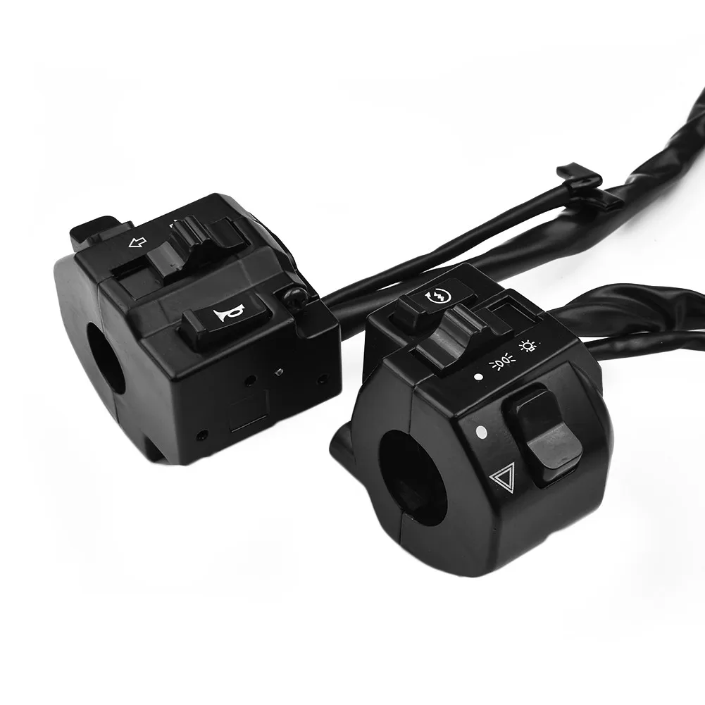 

22MM Motorcycle Switch 2pcs 60CM Aluminum Assembly Black Universal Durable